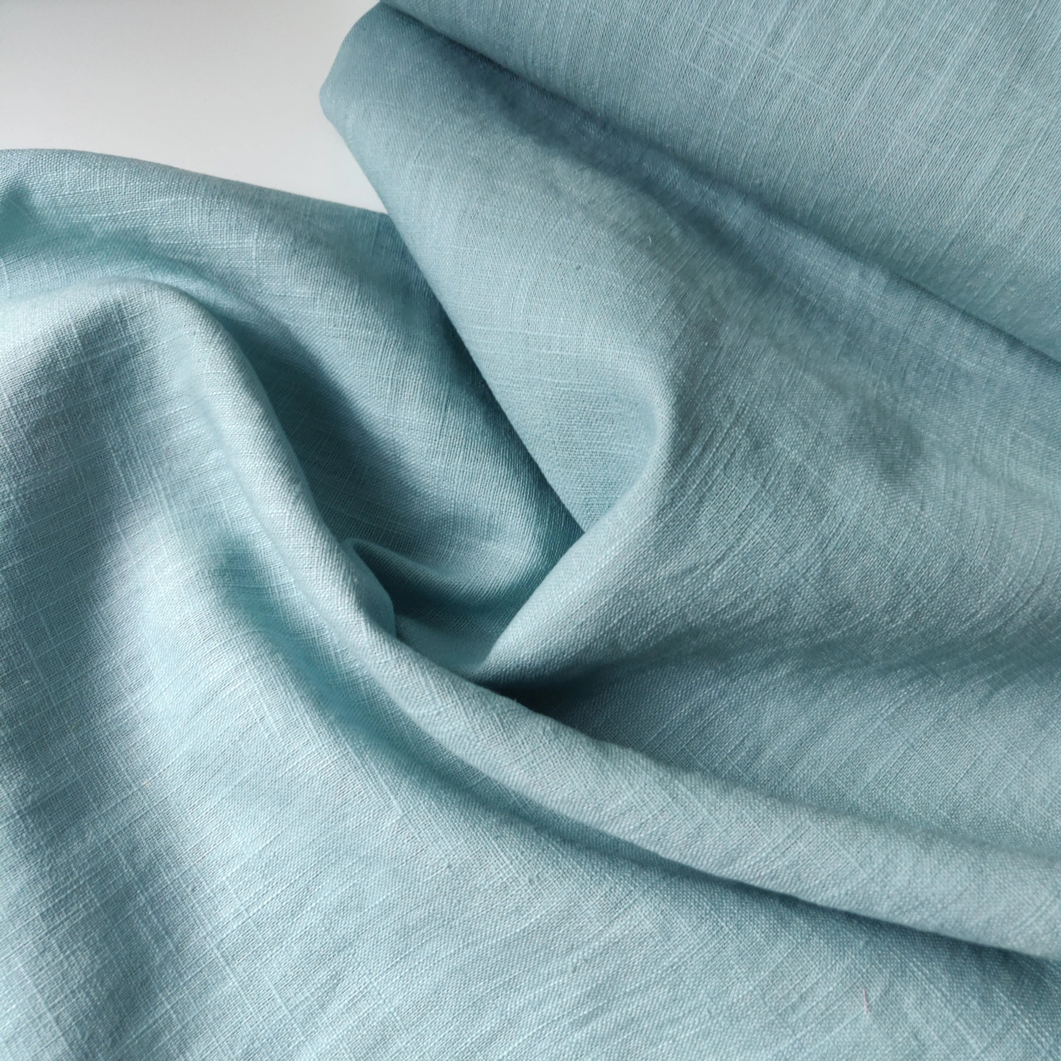 Washed Linen Cotton - Light Aqua