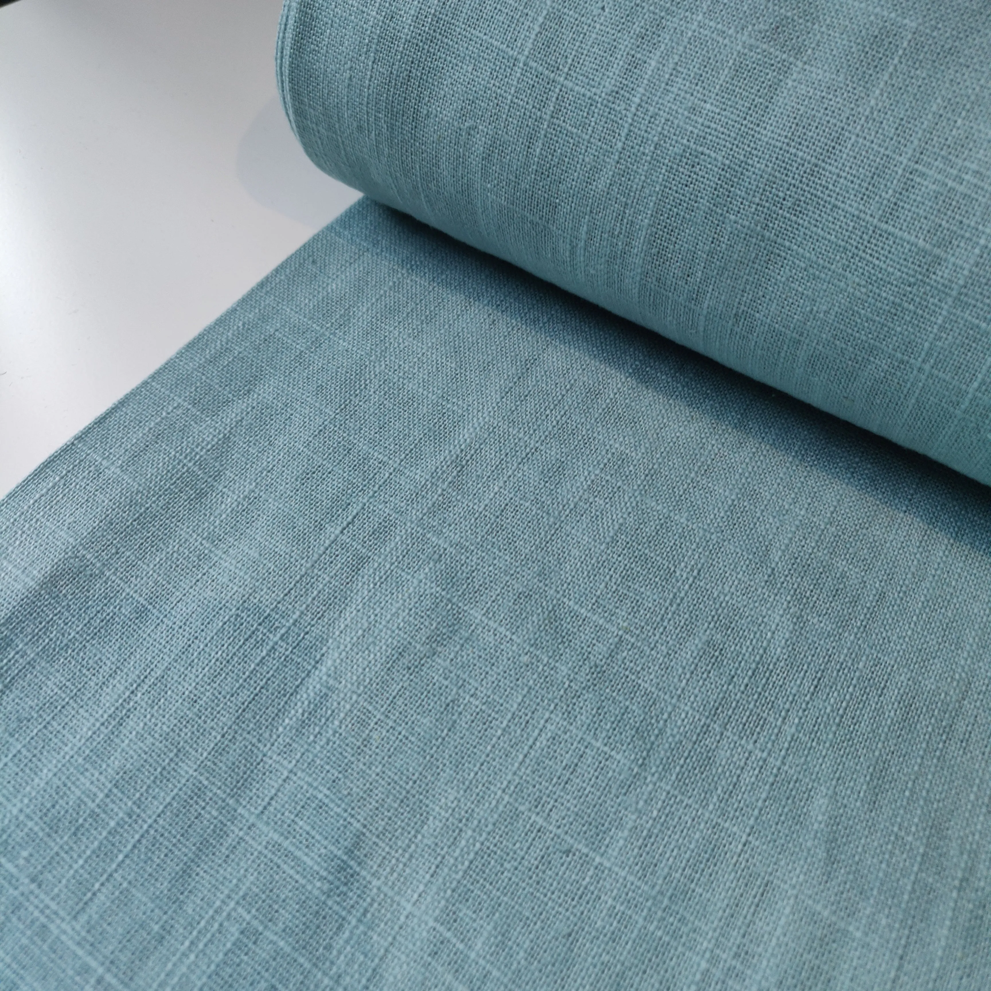 Washed Linen Cotton - Light Aqua