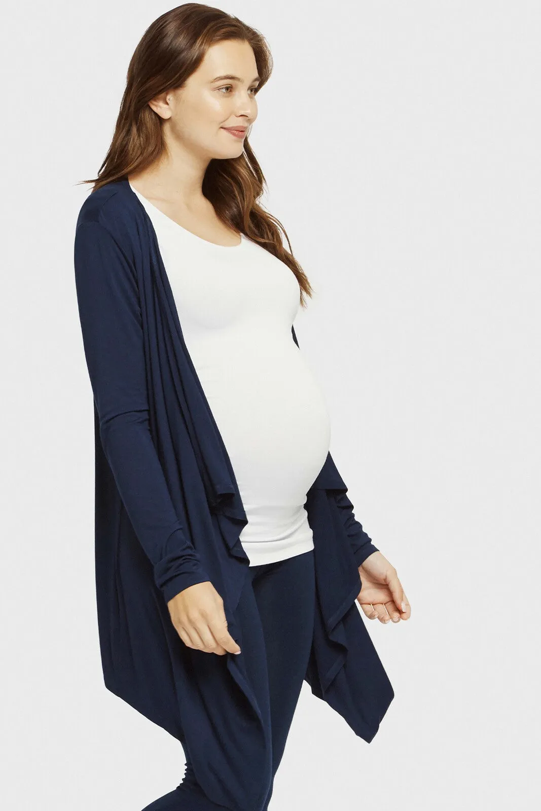 Waterfall Maternity Cardigan - Navy