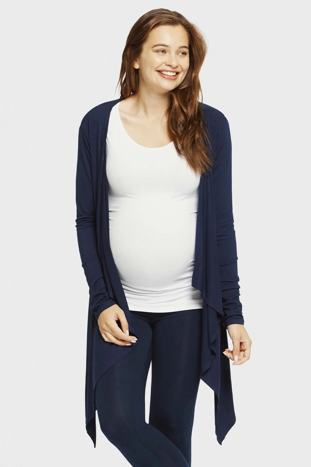 Waterfall Maternity Cardigan - Navy