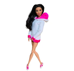 White and pink hoodie for Barbie Doll