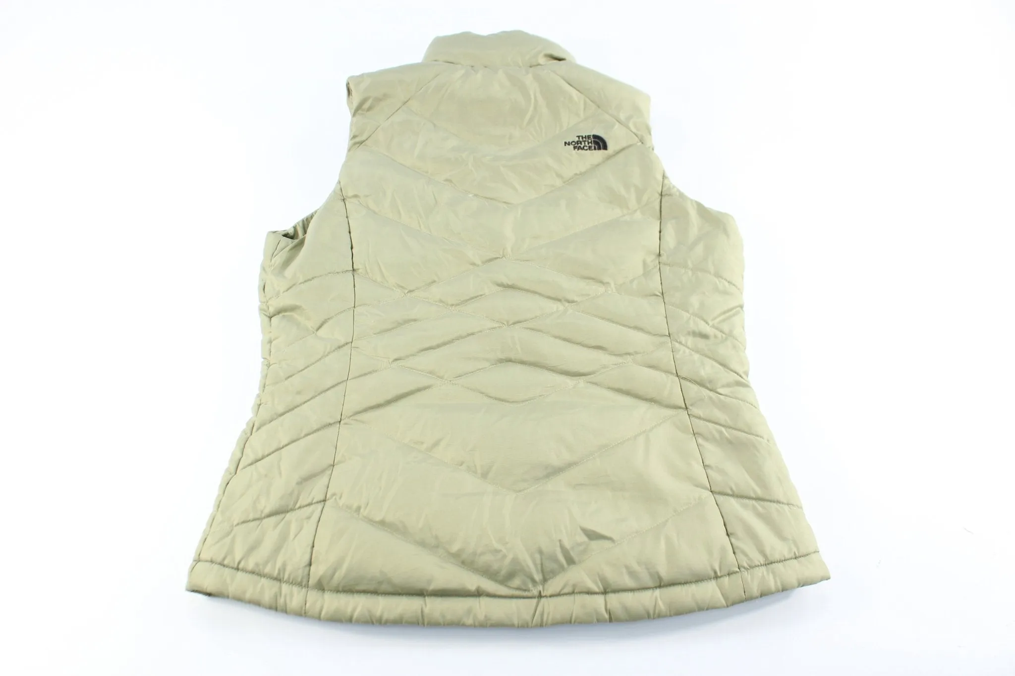 Women's The North Face Embroidered Logo Gold Puffer Vest