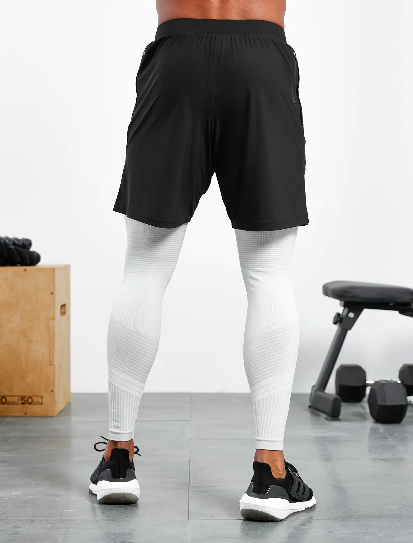 Xeno Seamless Leggings - White.Grey