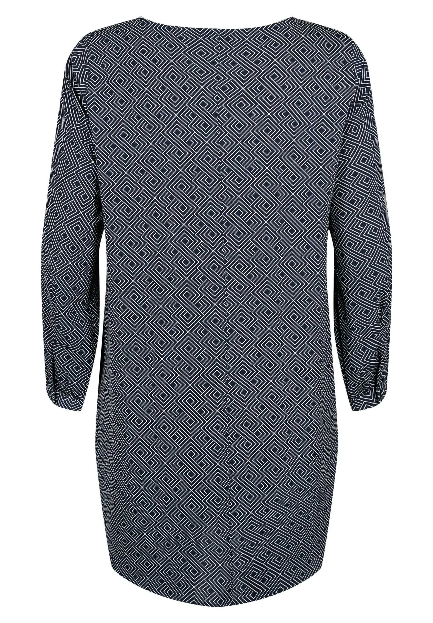 Zizzi Anni Dress in Navy Print