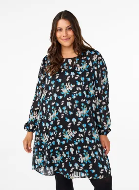 Zizzi Lucy Blue Floral Dress